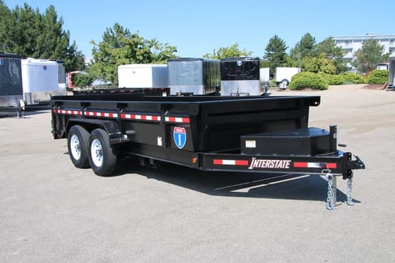 New! Interstate 7x16 Bumper Pull Dump Trailer