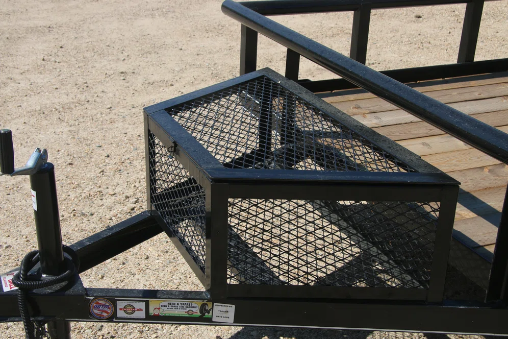 Mesh Tongue Box on Utility Trailer